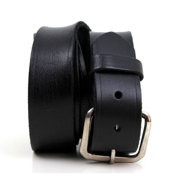 Boston BLACK GENUINE LEATHER 1 3/8"Wd CASUAL DRESS MEN'S BELT Sz 42 (P11 - Picture 1 of 11